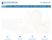 Tablet Screenshot of drdavidmalkin.com